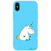 Чохол-накладка TOTO Matt TPU 2mm Print Case Apple iPhone X / XS # 1 Unicorn Circle Sky Blue