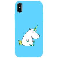 Чохол-накладка TOTO Matt TPU 2mm Print Case Apple iPhone X / XS # 1 Unicorn Circle Sky Blue