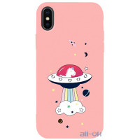 Чохол-накладка TOTO Matt TPU 2mm Print Case Apple iPhone X/XS #17 Ufo Pink