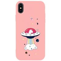 Чохол-накладка TOTO Matt TPU 2mm Print Case Apple iPhone X/XS #17 Ufo Pink