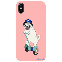 Чохол-накладка TOTO Matt TPU 2mm Print Case Apple iPhone X/XS #2 Dog Skate Pink