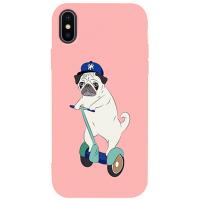 Чохол-накладка TOTO Matt TPU 2mm Print Case Apple iPhone X/XS #2 Dog Skate Pink