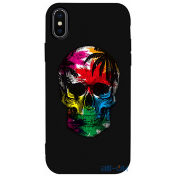 Чохол-накладка TOTO Matt TPU 2mm Print Case Apple iPhone X/XS #29 Skull Black