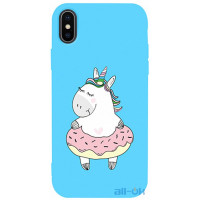 Чохол-накладка TOTO Matt TPU 2mm Print Case Apple iPhone X/XS #3 Unicorn Donut Sky Blue