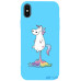 Чохол-накладка TOTO Matt TPU 2mm Print Case Apple iPhone X/XS #30 Unicorn Puk Sky Blue — інтернет магазин All-Ok. фото 1