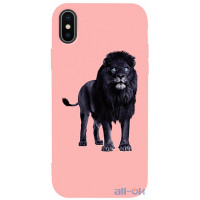 Чохол-накладка TOTO Matt TPU 2mm Print Case Apple iPhone X/XS #36 Blacklion Pink