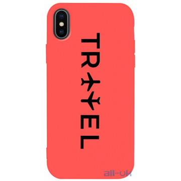 Чохол-накладка TOTO Matt TPU 2mm Print Case Apple iPhone X/XS #45 Travel Orange