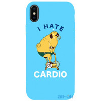 Чохол-накладка TOTO Matt TPU 2mm Print Case Apple iPhone X/XS #5 Hate Cardio Sky Blue