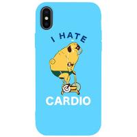 Чохол-накладка TOTO Matt TPU 2mm Print Case Apple iPhone X/XS #5 Hate Cardio Sky Blue