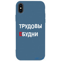 Чохол-накладка TOTO Matt TPU 2mm Print Case Apple iPhone X/XS #78 Budni Navy Blue