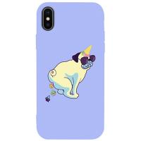 Чохол-накладка TOTO Matt TPU 2mm Print Case Apple iPhone X/XS #77 Kakedog Light Purple