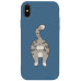 Чохол-накладка TOTO Matt TPU 2mm Print Case Apple iPhone X/XS #62 Catzad Navy Blue — інтернет магазин All-Ok. фото 1