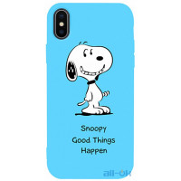 Чохол-накладка TOTO Matt TPU 2mm Print Case Apple iPhone X/XS #64 Snoopy Sky Blue
