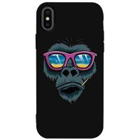 Чохол-накладка TOTO Matt TPU 2mm Print Case Apple iPhone X/XS #67 Monkey Glass Black