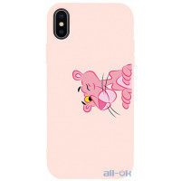 Чохол-накладка TOTO Matt TPU 2mm Print Case Apple iPhone X/XS #54 Pink Pantera Sand pink