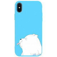 Чохол-накладка TOTO Matt TPU 2mm Print Case Apple iPhone X/XS #57 Bear Tongue Sky Blue