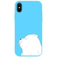 Чохол-накладка TOTO Matt TPU 2mm Print Case Apple iPhone X/XS #57 Bear Tongue Sky Blue