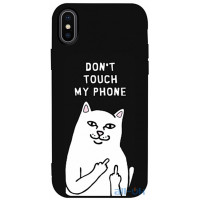 Чохол-накладка TOTO Matt TPU 2mm Print Case Apple iPhone X/XS #58 Cat Dontouch Black
