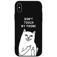 Чохол-накладка TOTO Matt TPU 2mm Print Case Apple iPhone X/XS #58 Cat Dontouch Black
