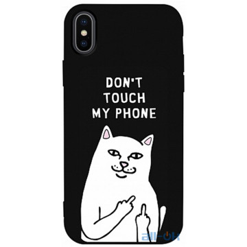 Чохол-накладка TOTO Matt TPU 2mm Print Case Apple iPhone X/XS #58 Cat Dontouch Black