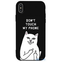 Чохол-накладка TOTO Matt TPU 2mm Print Case Apple iPhone XS Max #58 Cat Dontouch Black