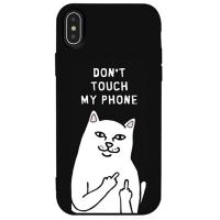 Чохол-накладка TOTO Matt TPU 2mm Print Case Apple iPhone XS Max #58 Cat Dontouch Black