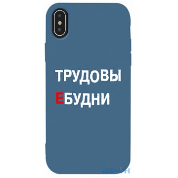 Чохол-накладка TOTO Matt TPU 2mm Print Case Apple iPhone XS Max #78 Budni Navy Blue