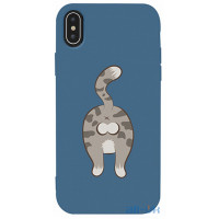 Чохол-накладка TOTO Matt TPU 2mm Print Case Apple iPhone XS Max #62 Catzad Navy Blue