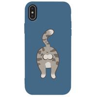 Чохол-накладка TOTO Matt TPU 2mm Print Case Apple iPhone XS Max #62 Catzad Navy Blue