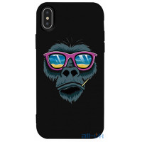 Чохол-накладка TOTO Matt TPU 2mm Print Case Apple iPhone XS Max #67 Monkey Glass Black