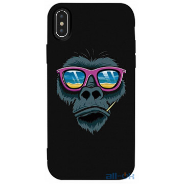 Чохол-накладка TOTO Matt TPU 2mm Print Case Apple iPhone XS Max #67 Monkey Glass Black