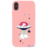 Чохол-накладка TOTO Matt TPU 2mm Print Case Apple iPhone XS Max #17 Ufo Pink