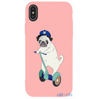 Чохол-накладка TOTO Matt TPU 2mm Print Case Apple iPhone XS Max #2 Dog Skate Pink