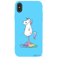 Чохол-накладка TOTO Matt TPU 2mm Print Case Apple iPhone XS Max #30 Unicorn Puk Sky Blue