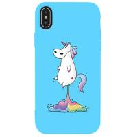 Чохол-накладка TOTO Matt TPU 2mm Print Case Apple iPhone XS Max #30 Unicorn Puk Sky Blue