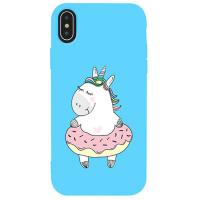 Чохол-накладка TOTO Matt TPU 2mm Print Case Apple iPhone XS Max #3 Unicorn Donut Sky Blue