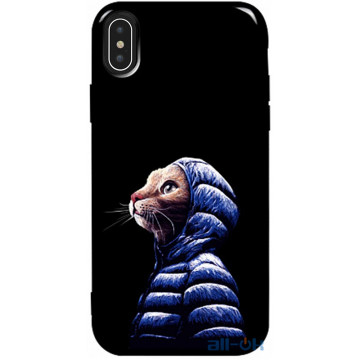 Чохол-накладка TOTO Pure TPU 2mm Print Case Apple iPhone XS Max #76 Catcoat Black