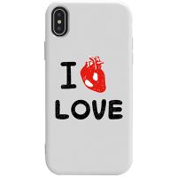 Чохол-накладка TOTO Pure TPU 2mm Print Case Apple iPhone XS Max #42 Love Heart White