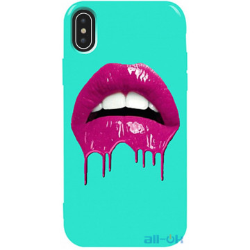 Чохол-накладка TOTO Pure TPU 2mm Print Case Apple iPhone XS Max #32 Lips Mint