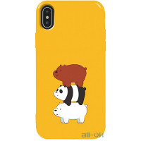 Чохол-накладка TOTO Pure TPU 2mm Print Case Apple iPhone X/XS #13 Bears Yellow