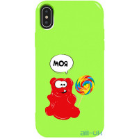 Чохол-накладка TOTO Pure TPU 2mm Print Case Apple iPhone X/XS #14 Valera Candy Green