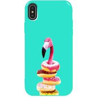Чохол-накладка TOTO Pure TPU 2mm Print Case Apple iPhone X/XS #35 Flamingo Donats Mint