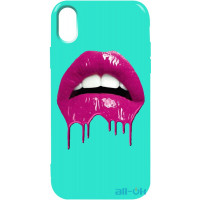 Чохол-накладка TOTO Pure TPU 2mm Print Case Apple iPhone X/XS #32 Lips Mint
