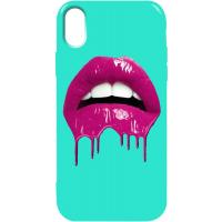 Чохол-накладка TOTO Pure TPU 2mm Print Case Apple iPhone X/XS #32 Lips Mint
