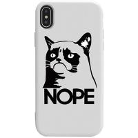 Чохол-накладка TOTO Pure TPU 2mm Print Case Apple iPhone X/XS #4 Cat Nope White