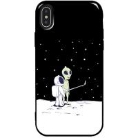 Чохол-накладка TOTO Pure TPU 2mm Print Case Apple iPhone X/XS #40 Ufo Moon Black