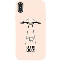 Чохол-накладка TOTO Pure TPU 2mm Print Case Apple iPhone X/XS #70 Get Loser Sand pink
