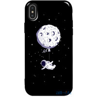 Чохол-накладка TOTO Pure TPU 2mm Print Case Apple iPhone X/XS #47 Space Moon Black