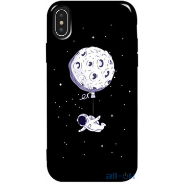Чохол-накладка TOTO Pure TPU 2mm Print Case Apple iPhone X/XS #47 Space Moon Black