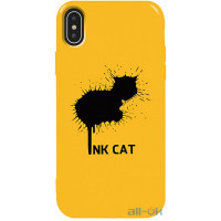 Чохол-накладка TOTO Pure TPU 2mm Print Case Apple iPhone X/XS #48 Inkcat Yellow